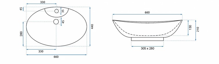 Umywalka Nablatowa ROSA Biały
