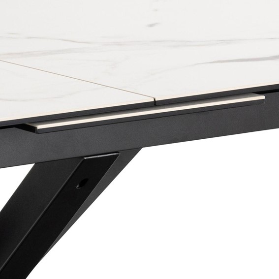 Stół HEAVEN Rozkładany White Akranes 168/210x90 cm