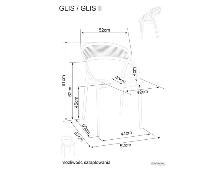 Krzesło GLIS Czarny