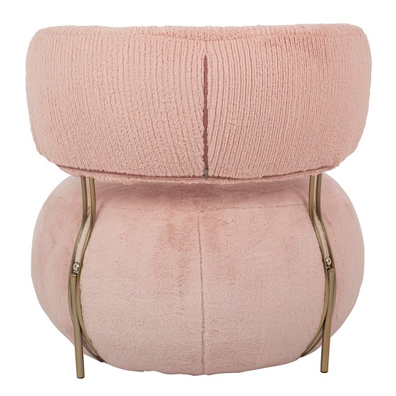 Fotel LOW TEDDY Różowy