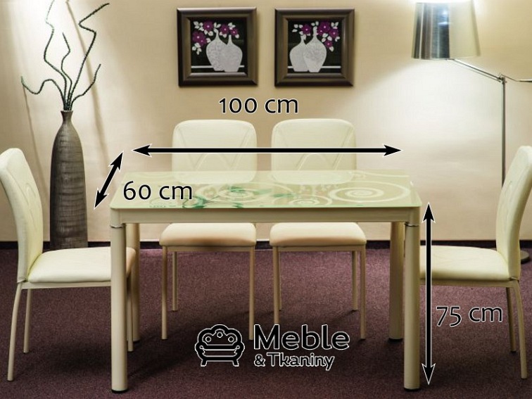 Stół DAMAR 100x60 Kremowy