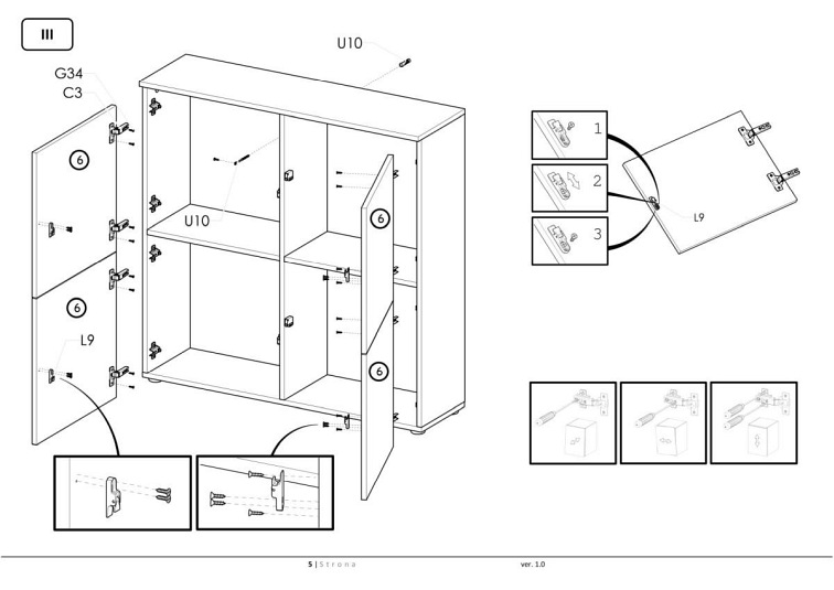 LIVO KM-100 komoda stojąca biały