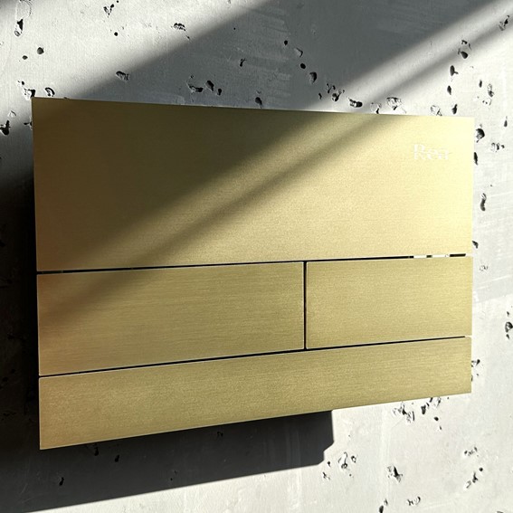 Stelaż Podtynkowy WC K011A-Q z Przyciskiem T Złoty Szczotkowany