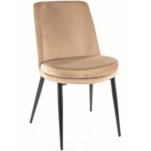 Krzesło KAYLA Velvet Czarny/Beż Bluvel 28