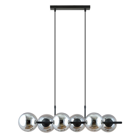 Lampa Wisząca RORY 6 Czarny/Grafitowy