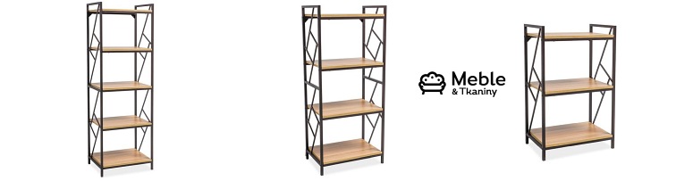 Regał TABLO R5 Dąb/Ciemny Brąz