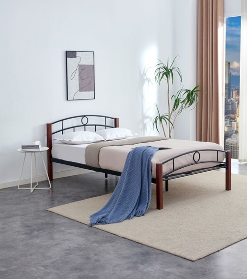 Łóżko Metalowe LM1-FX 120x200 Czarny