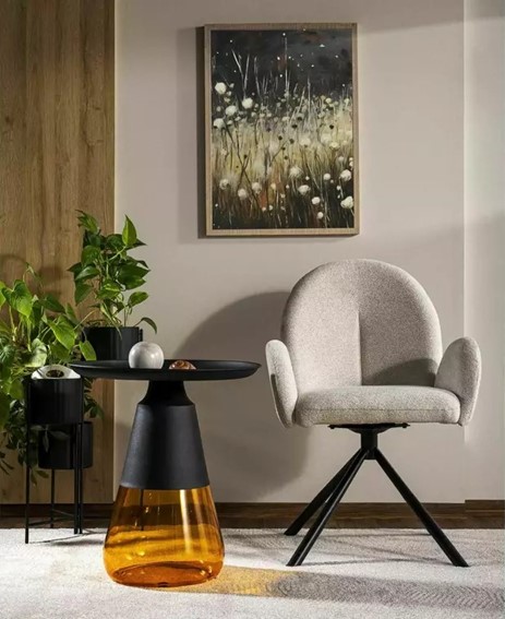 Krzesło PLANET Raven Czarny Mat/Szary 06