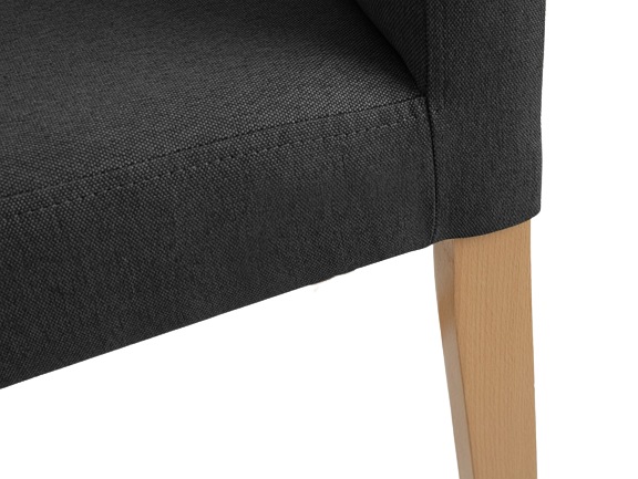 Stołek Barowy Wilton Bar 47x40x104 Karbon/Naturalny