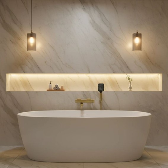 Bateria Wannowa ARLO Złoty Szczotkowany