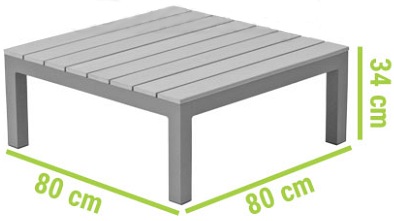 Narożnik Ogrodowy BALI 5-Osobowy ze Stolikiem Szary