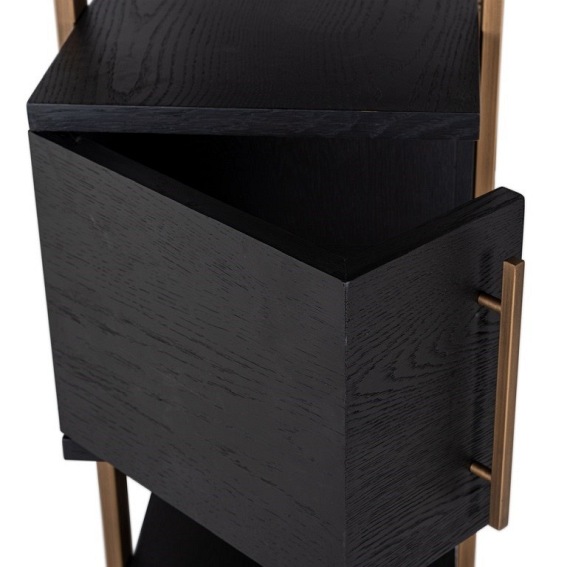 Szafa Ścienna CAMBON Czarny/Naturalny