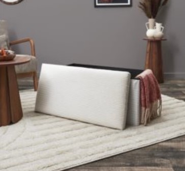 Pufa VELSE SCOTT Biały Składana