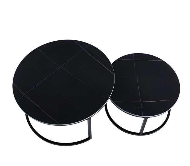 Ława L10-FX (D) 80/60 cm Czarny Marmur