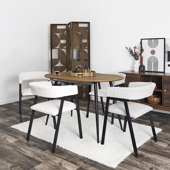 Krzesło SCOTT Biały/Czarny