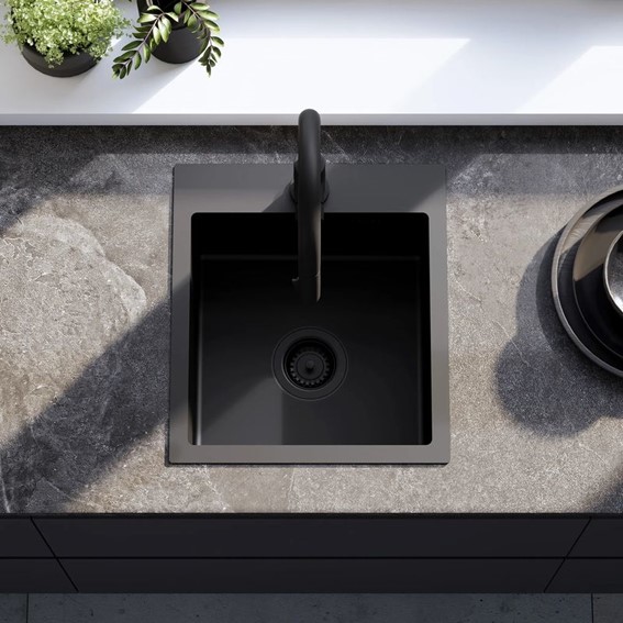 Zlewozmywak Stalowy LEO 40 Czarny