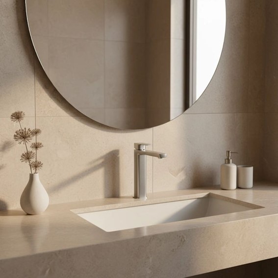 Bateria Umywalkowa Wysoka ARLO Nikiel Szczotkowany