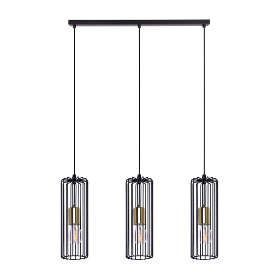 Lampa Wisząca GABIA K-4936 Czarny/Złoty