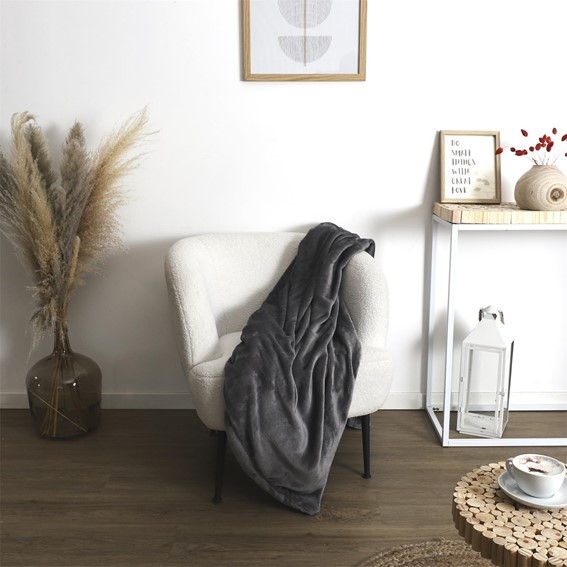 Pled/Koc Z Kieszenią Na Stopy Szary