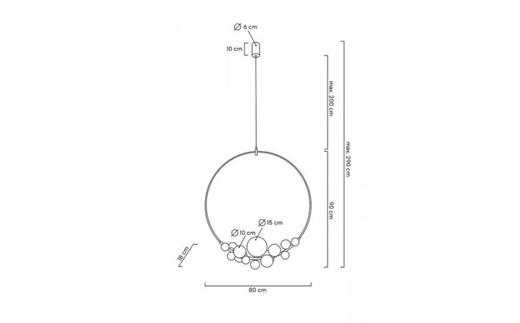 Lampa Wisząca ROCIO Czarny/Biały