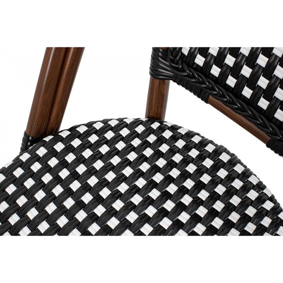 Krzesło CAFE PARIS ARM Brązowy/Czarny/Biały