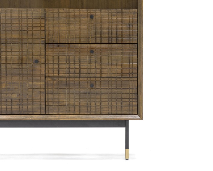 Regał Maze L02 35x100x190 Brązowy