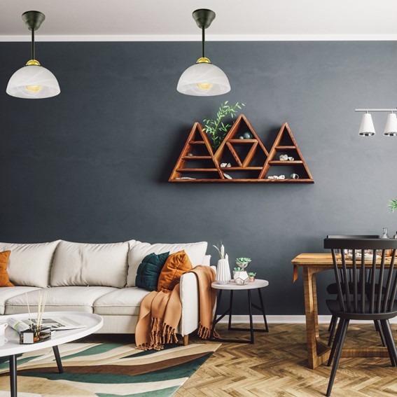 Lampa Sufitowa MERCURE 1D Biały/Czarny