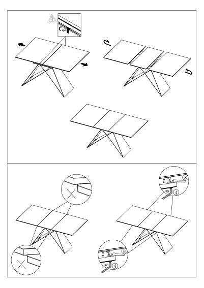Stół WESTIN CERAMIC (160-240)x90 Czarny/Efekt Drewna