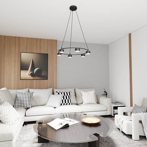 Lampa Wisząca STARLIT 6 Czarny