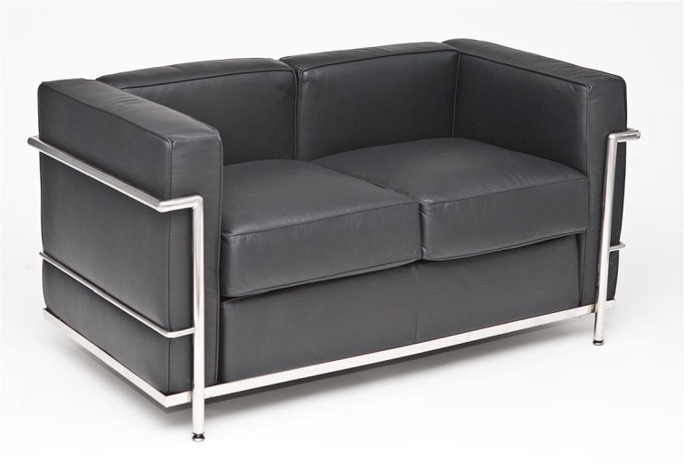 Sofa 2-osobowa KUBIK Czarny