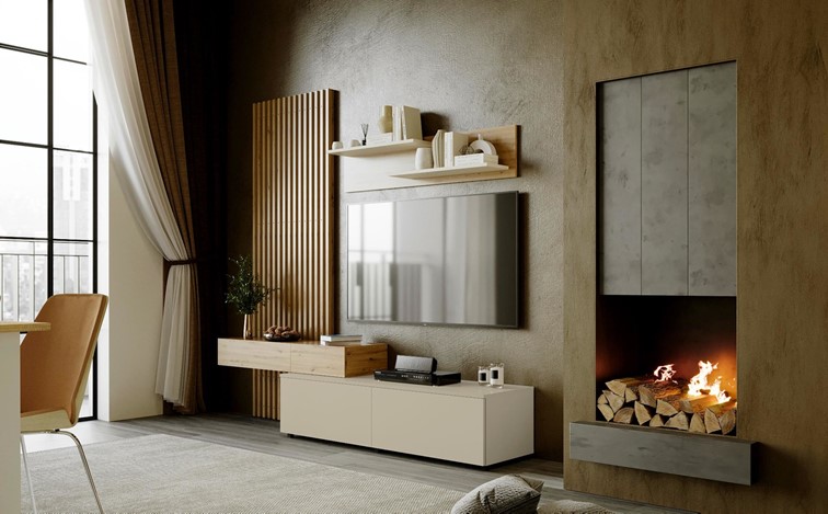 Zestaw Mebli CAMINO Dąb Artisan/Kaszmir