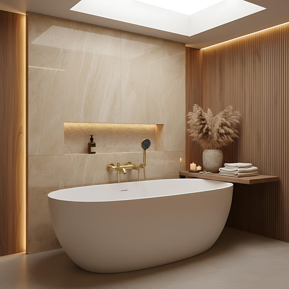 Bateria Wannowa FOSTER Złoty Szczotkowany