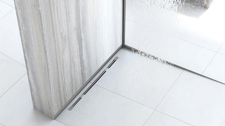 Listwa Brodzikowa Czołowa 130cm Nikiel Szczotkowany