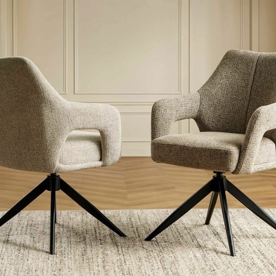 Krzesło OLSEN Noelle Ciemny Beż/Czarny Mat