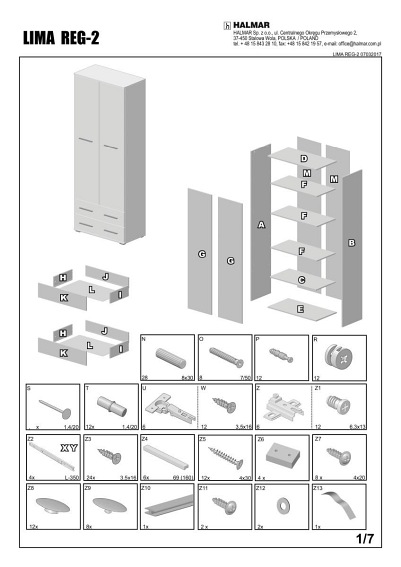 Regał LIMA REG2 biały