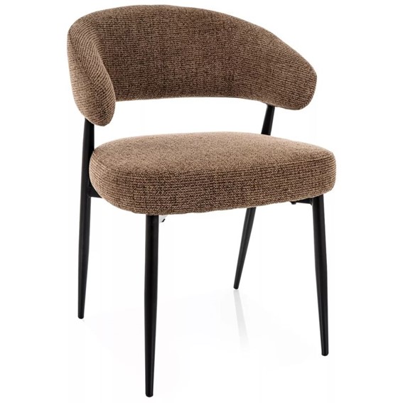 Krzesło LUCIO Noelle Cappuccino/Czarny Mat