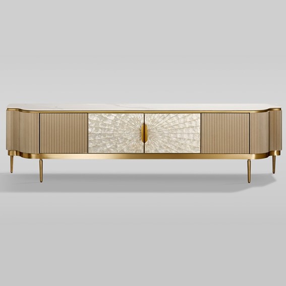 Komoda RTV STILIG ST905 Beż/Złoty