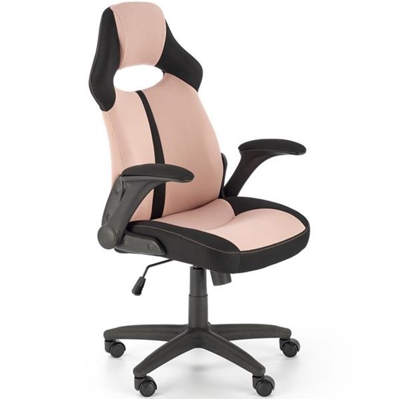 Fotel Gabinetowy BLOOM Czarny/Różowy