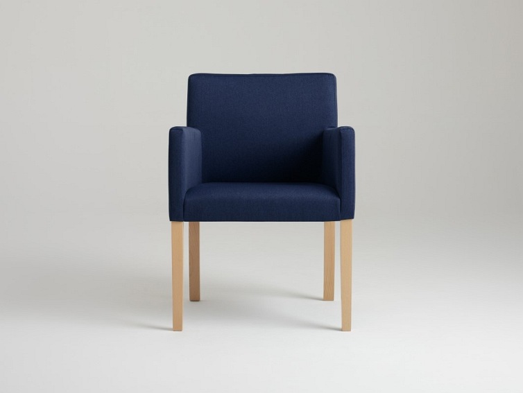 Fotel Wilton Arms 84 60x61x84 Atramentowy/Naturalny