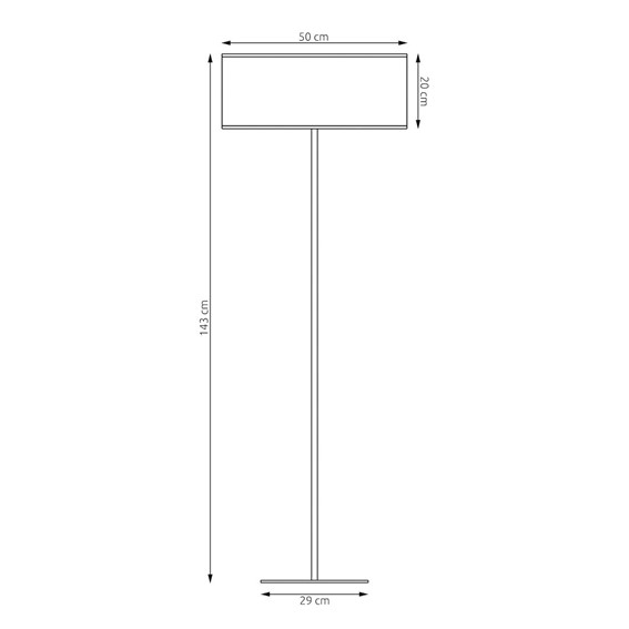 Lampa Podłogowa KARBON LP1 Czarny
