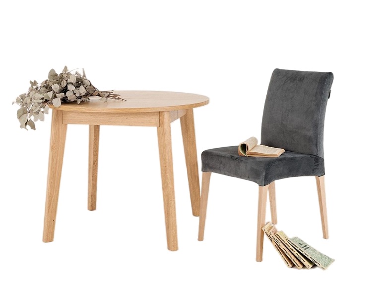 Krzesło Diana 45x58x93 Szary Bez/Naturalny