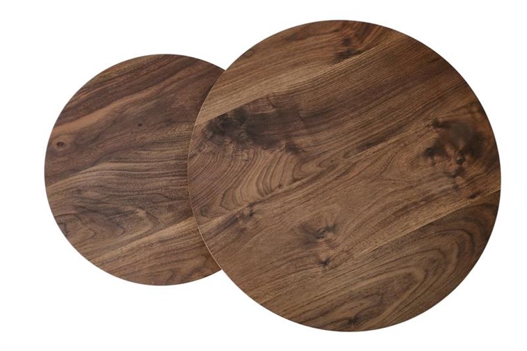 Zestaw 2 Ław OREO fi43/53 Czarny/Orzech