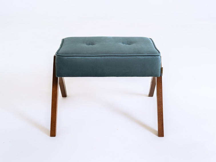 Podnóżek Vinc 58x42x44 Borówka Amerykańska/Orzech