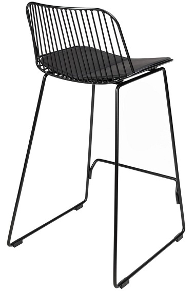Krzesło Barowe MILES 76cm Czarny