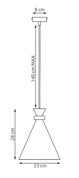 Lampa Wisząca ZERO 1 Beżowy