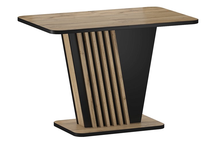 Stół NEVIO (125-170)x75 Czarny/Dąb Artisan