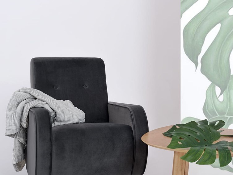 Fotel PANDA Szary Beż/Naturalny