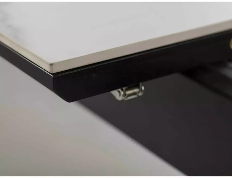 Stół LOGAN Ceramic (160-200)x90 Czarny Mat/Biały Mat