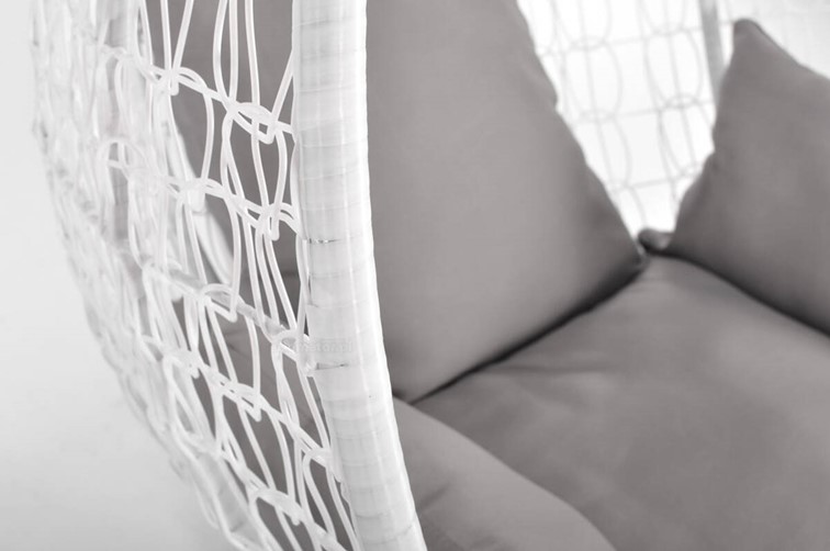 Fotel Wiszący BAHAMA Biały/Szary