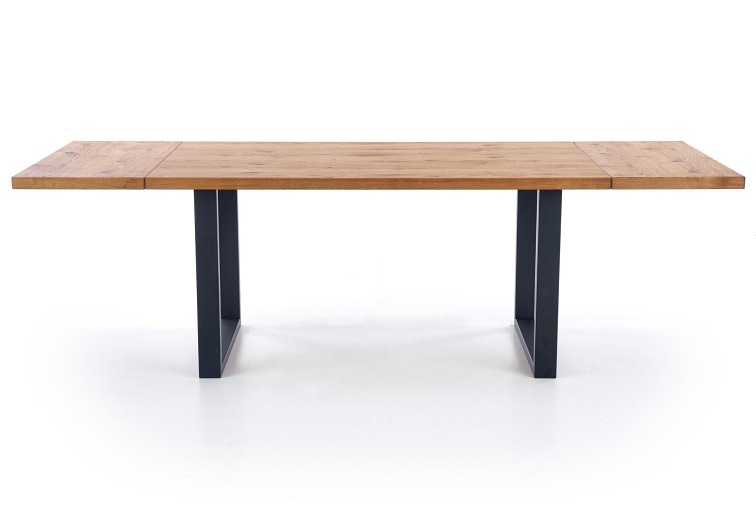 Stół Rozkładany PEREZ (250-160)x90 Lite Drewno/Czarny